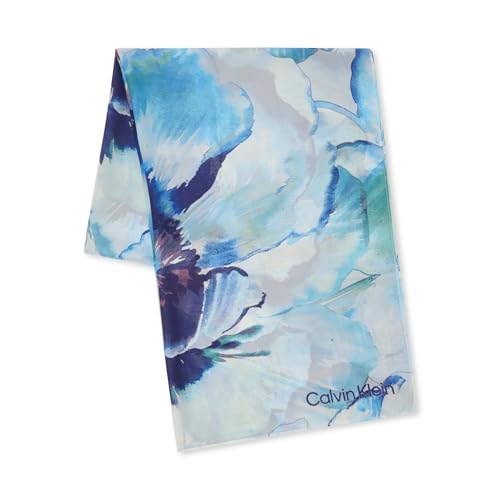 Calvin Klein Floral Chiffon Lightweight Wrap Scarf4