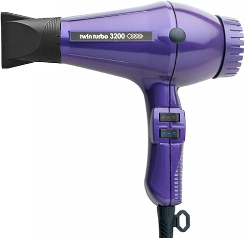 Miniatura 10 de Turbo Power Twin Turbo 3200 MAX - Secador de pelo negro iónico y cerámica y difusor de malla metálica M Hair Designs (paquete de 2 artículos)