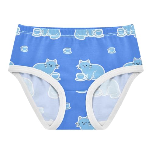 Girls' Underwear Cute Cat Blue Toddle Brief Panties 2301515