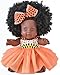 COLOR TOYS Poupée Noire Africaine pour Enfants avec Sac à Dos et biberon | Jouet de 30 cm à Offrir en Cadeau de Noël ou Anniversaire | Bébé Afro aux Cheveux bouclés (MUNA)