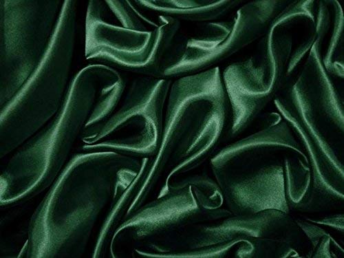 SUPGOD Superbe Bouteille Vert Satin Soyeux Tissu Matière par Mètre - 150cm Large - Vert, 1 Metre of Fabric Cover