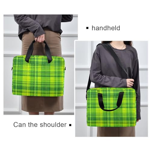 Bolso para portátil ALAZA verde lima a cuadros 13-15.6 pulg miniatura 2