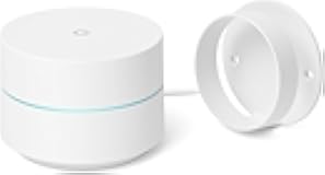 WiFi - AC1200 - Mesh WiFi Router System + Wall Mounts for Google - 1500 Sq Ft Coverage - Seamless Signal for Smart Home Devices - 1 Pack - Snow