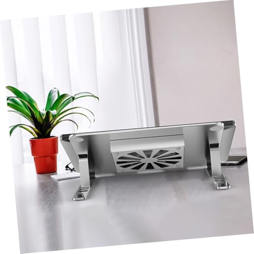 Base para laptop ajustable de aleación de aluminio con ventilador miniatura 5