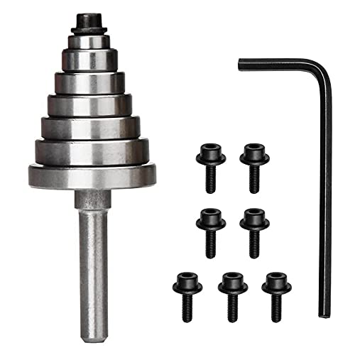 Mesee Top Mounted Bearing Replacement Kit For Router Bits, 7 Pieces Multi-Sizes Rabbeting Router Bit Ball Bearings Guide Set With Setting Screws & Wrench Woodworking Milling Cutter Repair Accessory #TOP10