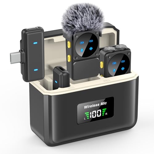 Image of Mini Wireless Lavalier Microphone for iPhone iPad Android with Lightning /USB-C Plug, 80H Work Time Noise Reduction Lapel Mic for Recording, Clip Omni Lav Mic for Video Recording, Tiktok, Youtube, Vlog