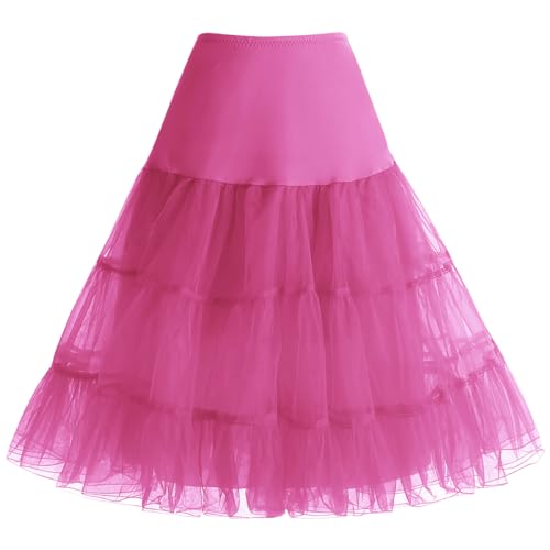 Image of Bbonlinedress Women's 50s Petticoat Skirt Vintage Tutu Crinoline Underskirt 25 inch