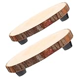 Anneome 2 Stück Runde Holz Pflanzenständer 8cm 11cm Hoch Dekorativer Blumenhocker Sockel für Heim und Hochzeitsdekoration Multifunktionaler Tischplattenständer