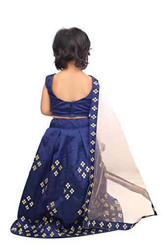 Image of Girl's Tafetta Silk Readymade Lehenga Choli
