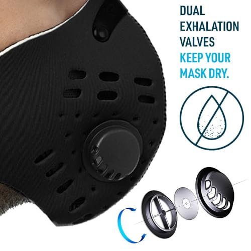 Image of RZ Mask - M1 Neoprene Economy Value Pack - Reusable Dust Mask for Woodworking, Sanding, Construction, Mowing & ATV - Large - Black