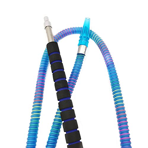 Hookah Hose Shisha Premium Quality Hose Washable Hookah Pipe 6ft Length Mouth Tip Smoke Hose Hookah Shisha Pipe for Hookah Accessories(Blue) - Image 5