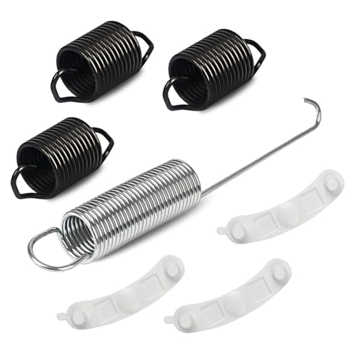 Kit de lavadora para Whirlpool 3 piezas de resorte de suspensión WP63907 y 1 pieza de contrapeso de contrapeso W10250667 y WP285744 almohadillas de base