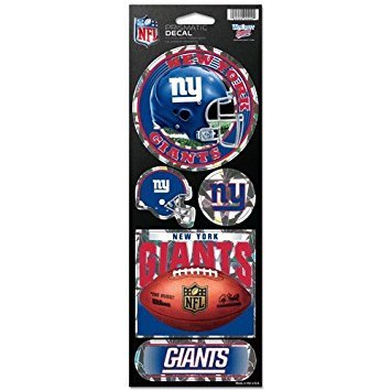 Wincraft NFL New York Giants Prismatic Stickers, Team Color, One Size