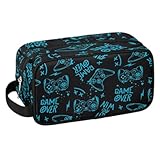 LLCXCSI Kids Travel Toiletry Bag Waterproof Hanging Dopp Kit Case for Little Young Boys, Gamer Gamepad Teens Wash Bag for Toiletries Accessories