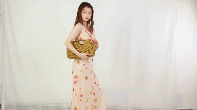 Bolso Clutch Grande de Paja para Mujer miniatura 7