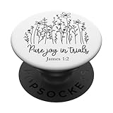 Pura alegría en Las Pruebas Cristianos Hombres Mujeres aman a Dios Jesús PopSockets PopGrip Adhesivo