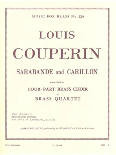 Photo de SARABANDE AND CARILLON BRASS QUARTET/SCORE AND PARTS(PTION/PTIES)MFB126
