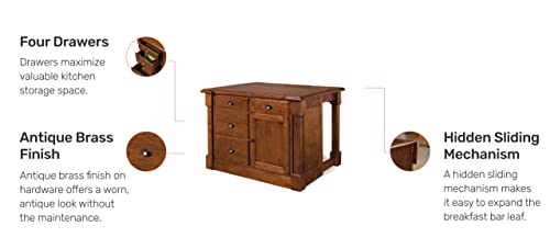 Aspen Rustic Cherry Kitchen Island By Home Styles #TOP3