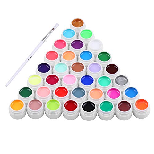 8ML *36 colores Esmalte de Uñas en Gel UV Gel Nail Art Builder Gel de Extensión Sólido con...