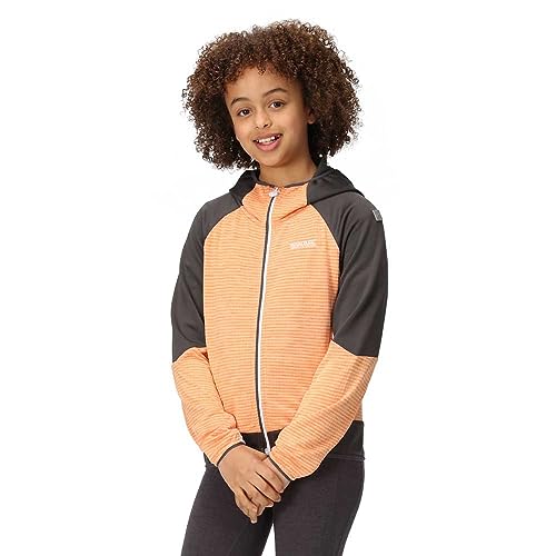 Childrens/Kids Prenton II Hooded Soft Shell Jacket (15-16 Years) (Apricot Crush/Seal Grey)