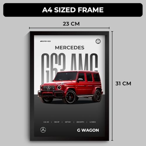 Image of Funk You Store Mercedes G Wagon Poster | Framed G Wagon A4 Sized (31 x 23 cm) | Car Posters for Wall, Mercedes G 63 Frame | SUV Frames | Car Poster for Wall, Bedroom, Hostel, Study Room (F 049)