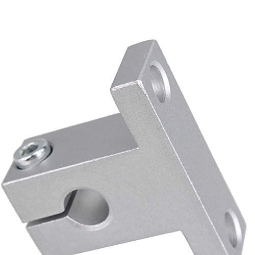 Industrial Combination,Ideaker Horizontal 8Mm Lead Screw &L400Mm Shaft Optical Axis&Pillow Block Bearings Slide Block With Dual Rail Shaft Support &Flexible Shaft Coupling 15Pcs #TOP3