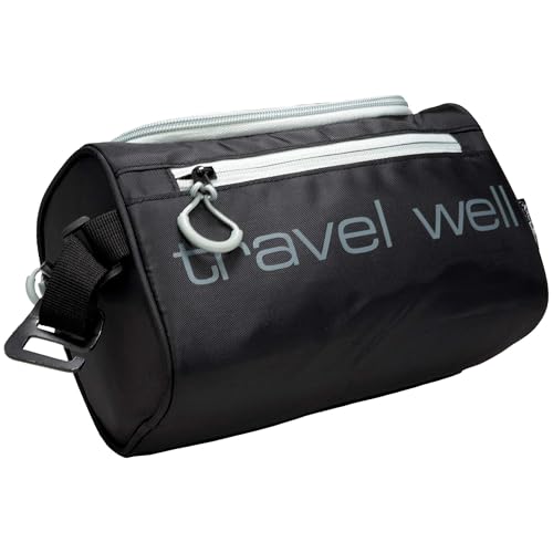 WashBOXX Trousse de toilette, pour homme et femme, imperméable, avec crochet de suspension et de nombreux compartiments, accessoire de voyage, pour les vacances, le camping, l'extérieur