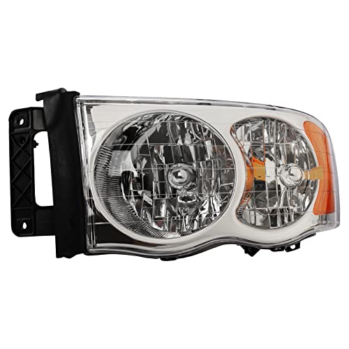 Image of TRQ Left Driver Side Headlight Assembly Fits 2002-2005 Dodge Ram 1500 SLT ST Laramie SRT-10 2002-2005 Ram 2500 Base Laramie SLT ST Dodge 3500 Base