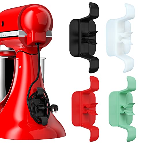 Ybp Cord-Wrapper Kitchen-Appliances Tidy-Wrap Organizer - Upgraded Cord Holder The Paste Area Is Doubled, The Stickiness Is Stronger Glueable Cylindrical 4-Pack (White Black Rad Light Cyan, 4) #TOP4