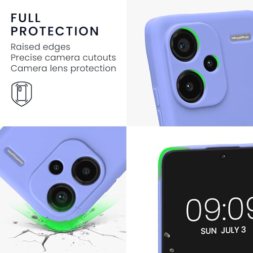 Image of DIZORO Compatible with Mi Redmi Note 13 Pro Plus 5G Back Cover with Upgraded Square Edges for Camera Protection Shockproof Flexible Matte Liquid Silicone Mobile Phone Case (Purple.)