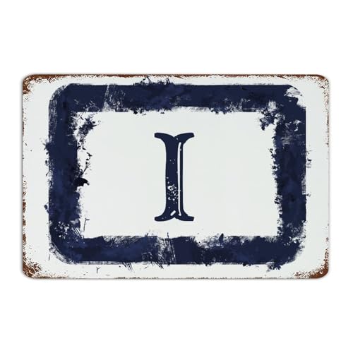Panneau en métal lettre I pour personnaliser une porte de buanderie ou garage