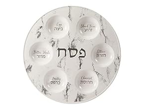 Rite Lite Marmor-Design Keramik Seder Teller 30,5 cm