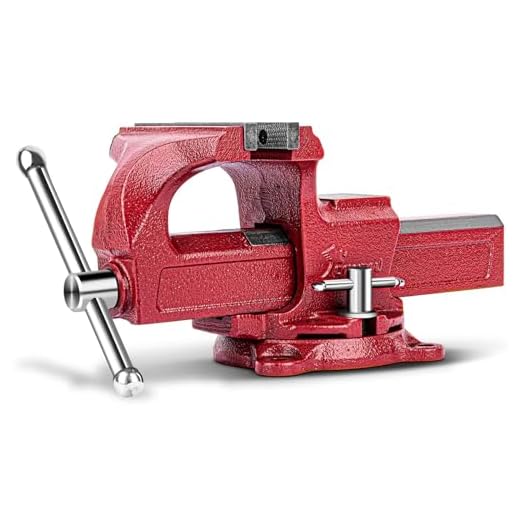 Forward 1308 8 Inch Home Vise Ductile Iron 8" Bench Vise Homeowner's Vice with Anvil and Swivel Base