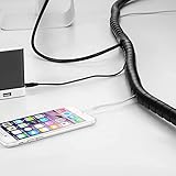 Cable Tidy Sleeves, Cable Management Wire, Flexible Spiral Cable Cover Protector Organiser for PC TV Computer Printer Cables etc for Home and Office, ∅13mm 5.6ft 67'' (1.7m Cable Tidy Kit, Black) - Image 6