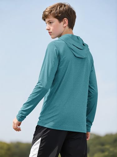 Cooraby 4 Pack Youth Boys Teen Quick-Dry Hoodies Moisture-Wicking Active Long Sleeve Hooded Sweatshirts4