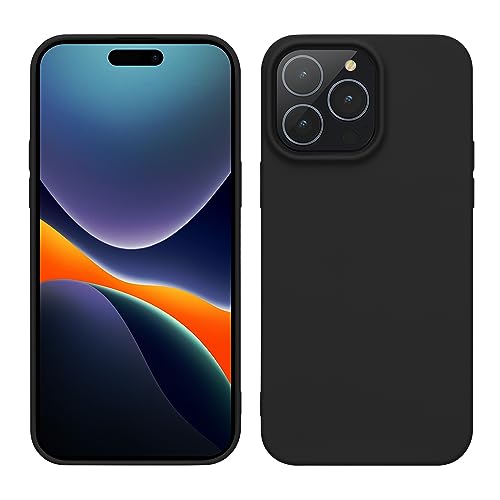 kwmobile Case compatible with iPhone 15 Pro Case - Soft Slim TPU Silicone Phone Cover - Black Matte