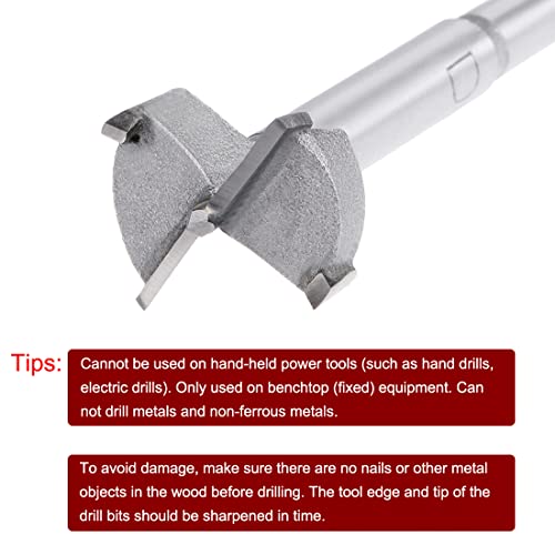 Uxcell Forstner Drill Bits 24Mm, Tungsten Carbide Wood Hole Saw Auger Opener, Woodworking Hinge Hole Drilling Boring Bit Cutter, 2Pcs (Gray) #TOP1