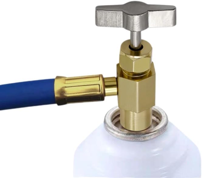 Kit de Válvula de Grifo Autosellante R134A con Adaptadores para Reparación de Aire Acondicionado miniatura 8