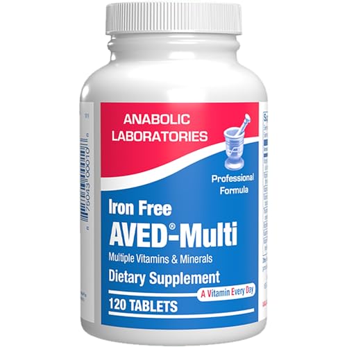 Iron Free Daily Multivitamin for Men and Women, 120 Tablets - AVED Daily Multi Vitamin and Minerals...