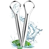 Tongue Scraper 2 Pcs Toungescrapper Tongue Cleaner Scraper for Adults and Kids Reduce Bad Breath Mai