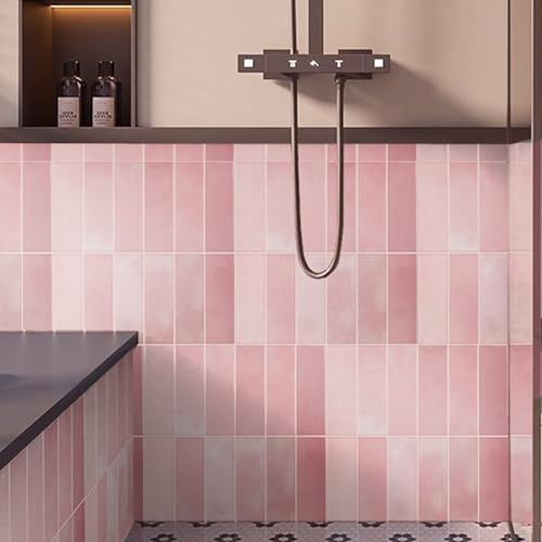 Pink Peel and Stick Backsplash,10 Sheets of 11.43" x 9"