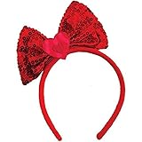 Amscan Valentine Red Fabric Big Bow Headband | Party Accessory