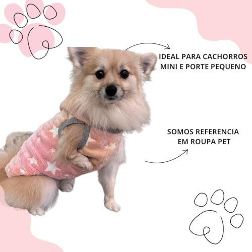Roupa Pijama Pet Cachorro Gato Animal de Estimação Quentinha Brilha no Escuro Com Touca Confortavel