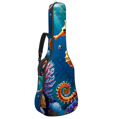 Housse de guitare acoustique antichoc et imperméable avec poches de rangement