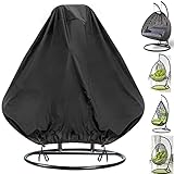 【Diseño doble ajustable a prueba de viento】 El dobladillo con cinturón ajustable doble permite que el ajuste pueda fijar firmemente la silla de huevo de patio suspendida, excelente resistencia al viento. Este diseño, proporciona un ajuste personalizado con una seguridad excepcional en condiciones de viento, no se balanceará como una vela en un viento fuerte.