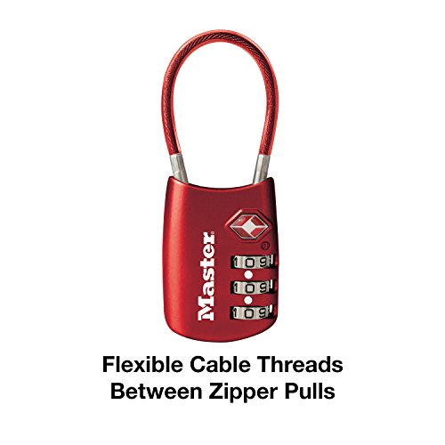 Master Lock 4688D Set Your Own Combination TSA Approved Luggage Lock, 1 Pack, Red