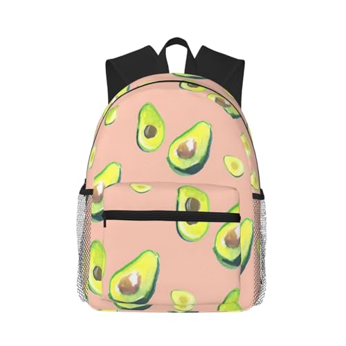 Sac à dos classique de voyage avec motif avocat pour étudiant et ordinateur