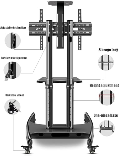 Soporte móvil para TV con ruedas giratorias 32-75 pulgadas miniatura 4