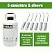 U.S.SOLID 3L Liquid Nitrogen Container LN2 Tank Cryogenic Dewar Semen Flask with Straps 6 Canisters Carry Bag