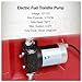 12.5 Gallon Portable Fuel Caddy Tank with 12V DC Electric Gasoline Diesel Fuel Transfer Pump, Switch Control, Telescopic Handle, Wheels, for Gasoline Diesel Kerosene